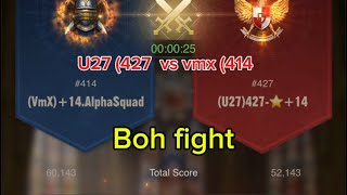 Rise of Castles BOH fight  Vmx vs U27  roe roe roc [upl. by Latsyrc742]