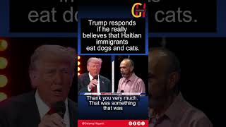 Trump responds if he really believes that Haitian immigrants eat dogs and cats [upl. by Myrlene]