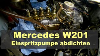 Mercedes W201  5 Zylinder Diesel  Undichte Einspritzpumpe [upl. by Yhtommit]