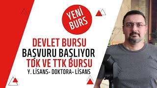 YENİ DEVLET BURSU BAŞVURUSU BAŞLIYOR TDK VE TTK BURS BAŞVURUSU [upl. by Mercado462]