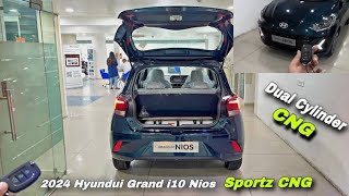 2024 Hyundai Grand i10 Nios sportz Duo CNG  10 Nios CNG Top ModelAll FeaturesFull Details etc [upl. by Wrigley]