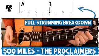 quot500 Milesquot Guitar Tutorial  Easy 3 Chord Song The Proclaimers [upl. by Groves357]