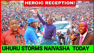 Unbelievable Uhuru Kenyatta Welcomed by Thousands of GIKIYUS in NAIVASHA NAKURU County Today [upl. by Nitsrik]