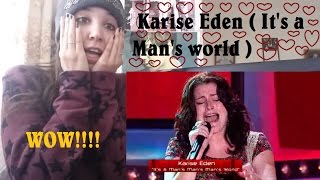 The Voice of Australia  Karise Eden  Its a Mans world   REACTION [upl. by Lillian]