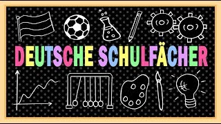 Deutsch lernen Schule amp Schulfächer  German lesson intermediate school subjects A2  B1  B2 [upl. by Kemeny]