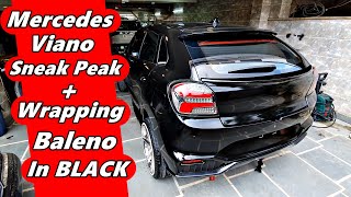 Mercedes Viano Sneak Peak amp Wrapping Baleno in Black [upl. by Justis449]