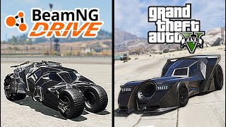 BeamNG Drive tumbler batmobile VS GTA 5 batmobile  which is better [upl. by Lucania]