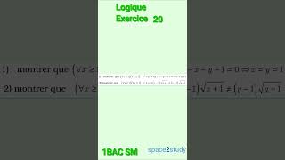 Exercice 20 Logique 1BACSM Maths [upl. by Fenwick803]