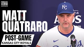 Matt Quatraro Reacts to Kansas City Royals Being ELIMINATED from MLB Playoffs Loss vs NY Yankees [upl. by Narcis]