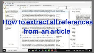 How to extract all the references from a research paper [upl. by Thenna]