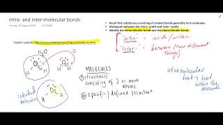 Intra vs intermolecular bonds [upl. by Regnij]