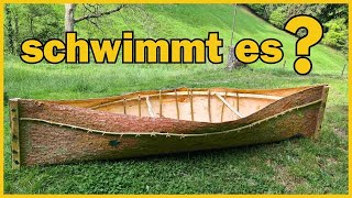 BaumrindenBoot  BushcraftProjekt mit FelixImmler amp RoccoHartwigBushcraft [upl. by Senzer]