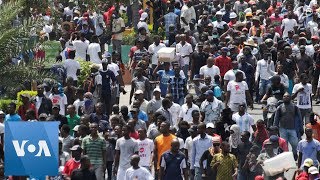 Thousands Rally in Haiti Against President Moise [upl. by Santoro]