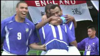 World Cup 2002 Ronaldinho Free Kick vs England [upl. by Kurth]