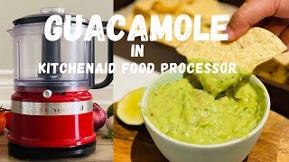 How to make guacamole in KitchenAid Mini Food Processor  Guacamole Recipe  DeSK How2 [upl. by Ahsirahc]