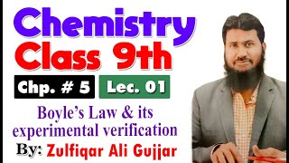 Boyles law and its experimental verification  smart syllabus  chapter 5 ALP 9th Chemistrylec 1 [upl. by Agace]