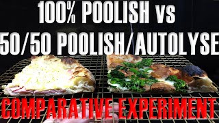 Pizza Comparison 100 Poolish vs 5050 PoolishAutolyse Neapolitan Pizza using a Stand Mixerat home [upl. by Llekcm542]