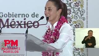 LA PRESIDENTA DE MÉXICO DRA CLAUDIA SHEINBAUM EN JANTETELCO PRIMERA VISITA AL ESTADO DE MORELOS [upl. by Attenaj]