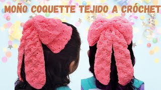 quotDIY Cómo Tejer un Elegante Moño estilo Coquette tejido a Crochetquot Lazo coquette a crochet [upl. by Ahsiya]