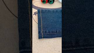 Handmade jeans pant shortner handmade embroiderydesign machine [upl. by Idnek]