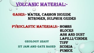 Volcanic material  Gases amp pyroclastic materials [upl. by Christmas]