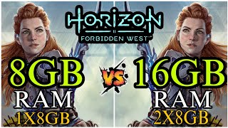 8GB Ram vs 16GB Ram  Horizon Forbidden West [upl. by Amelia]