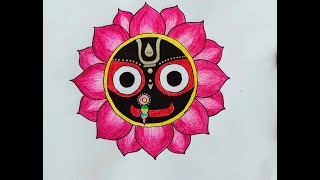 Lord Jagannath drawing  How to draw Lord Jagannath drawing in easy way [upl. by Lerraf]