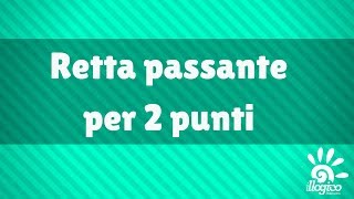 La retta  retta passante per due punti [upl. by Ytirahc21]