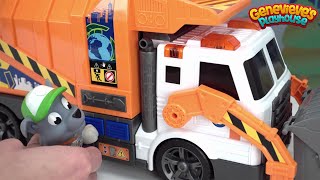 Surprise Toys in Paw Patrol Rockys Recycling Truck [upl. by Ohploda20]