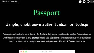 Nodejs  PassportJS Local strategy Session and JWT Example code [upl. by Neelrahc]