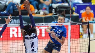 ALL quotMEGA RALLYquot of the match Conegliano  Milano in Courmayeur Cup  Lega Volley Femminile 202425 [upl. by Sutsuj]