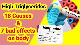 Cause and Complications of high triglycerides levell हाई ट्राइग्लिसराइड के कारण और बुरे प्रभाव hindi [upl. by Fries386]