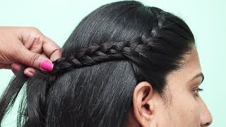 5 Quick Easy Side Braid Hairstyle  Hairstyle for Medium Hair  Girls hairstyles [upl. by Kruter]