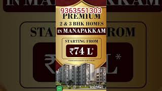 Manapakkam flats sales  call 9363551303 [upl. by Yzeerb]