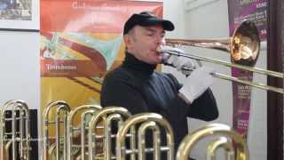 Jacques Mauger testing AC 440 Trombones at the Antoine Courtois Factory  Antoine Courtois Paris [upl. by Bohi]