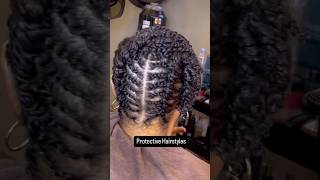 Two strand twist updo natural hair using My Curl products [upl. by Thoer]