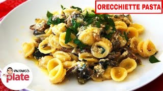 ORECCHIETTE PASTA RECIPE  Porcini Mushrooms and Zucchini Vegetarian Pasta [upl. by Chatterjee493]