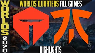 TES vs FNC Highlights ALL GAMES  Quarterfinals Worlds 2020 Playoffs TOP Esports vs Fnatic [upl. by Sidnac641]