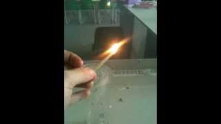 Dr Nicolson tests hydrogen gas with litmus paper and a lit splint [upl. by Eenhpad12]