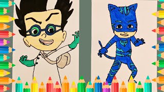 PJ MASKS  CATBOY amp ROMEO  drawing and colouring [upl. by Granese]