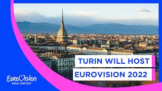 Turin will host Eurovision 2022 🇮🇹 [upl. by Rhianna]