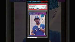 1989 Donruss Ken Griffey Jr Rookie Card PSA 10 Sales August 2024 vintagebaseballcards rookiecards [upl. by Adyeren]