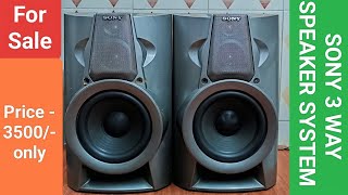 SONY 3 WAY SPEAKER SYSTEM Nice Sound Quality Contact No  8750424840 [upl. by Enyt]