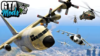 A FUGA INSANA DA POLICIA DE AVIÃO DO EXERCITO  INCRÍVEL   GTA 5 MODS [upl. by Kare]