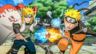 Minato Namikaze vs Naruto Uzumaki Fight  Naruto x Boruto Ultimate Ninja Storm Connections [upl. by Aropizt]