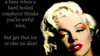 Marilyn Monroe  Diamonds Are A Girls Best Friend Lyrics [upl. by Ardnek770]