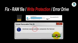 how to fix RAW file system of Pendrive fix not formatted error drive [upl. by Navonoj887]