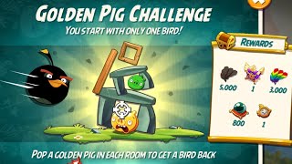 Angry birds 2 the golden pig challenge 12 July 2024 with bomb ab2 the golden pig challenge today [upl. by Zaneski121]