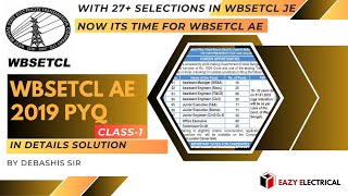 WBSETCL AE Previous Year Solution 2019 I WBSETCL AE Recruitment 2023 I Assistant Engineer Electrical [upl. by Ariew]