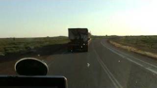 ROAD TRAIN JUST NORTH OF PORT HEDLAND GOULDS TRANSPORT [upl. by Ragucci362]